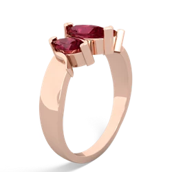 Emerald Three Peeks 14K Rose Gold ring R2433