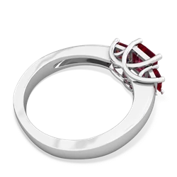 Pink Tourmaline Three Stone Trellis 14K White Gold ring R4015