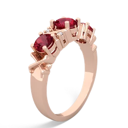 Fire Opal Hugs And Kisses 14K Rose Gold ring R5016