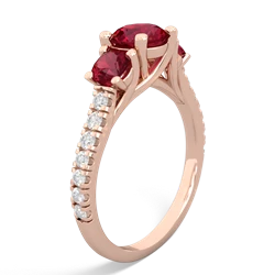 Fire Opal Pave Trellis 14K Rose Gold ring R5500