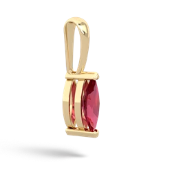 Lab Ruby 8X4 Marquise 14K Yellow Gold pendant P1701