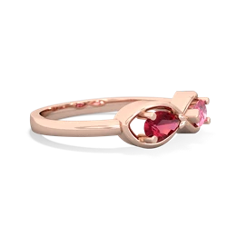 Lab Ruby Infinity 14K Rose Gold ring R5050