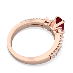 Lab Ruby Classic 7X5mm Oval Engagement 14K Rose Gold ring R26437VL