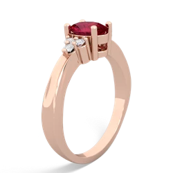 Lab Ruby Simply Elegant 14K Rose Gold ring R2113