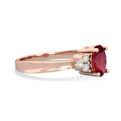 Lab Ruby Simply Elegant 14K Rose Gold ring R2113