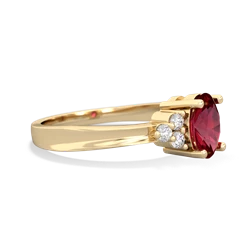 Lab Ruby Simply Elegant 14K Yellow Gold ring R2113