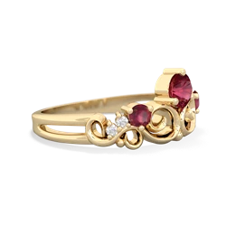 Lab Ruby Crown Keepsake 14K Yellow Gold ring R5740