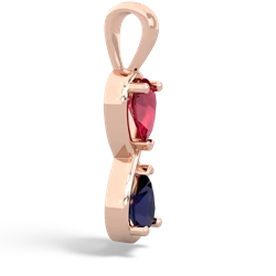 Lab Ruby Infinity 14K Rose Gold pendant P5050