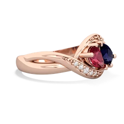 Lab Ruby Summer Winds 14K Rose Gold ring R5342