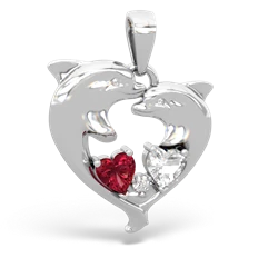 matching pendants - Dolphin Heart