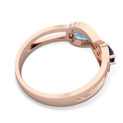 Lab Sapphire Diamond Infinity 14K Rose Gold ring R5390