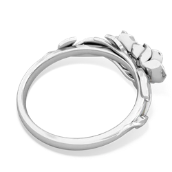 Lab Sapphire Rose Garden 14K White Gold ring R5510