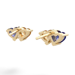 Lab Sapphire Sweethearts 14K Yellow Gold earrings E5260