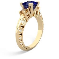 Lab Sapphire Eternal Embrace Engagement 14K Yellow Gold ring C2001