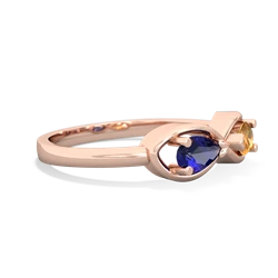 Lab Sapphire Infinity 14K Rose Gold ring R5050