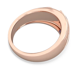 Lab Sapphire Men's Streamline 14K Rose Gold ring R0460