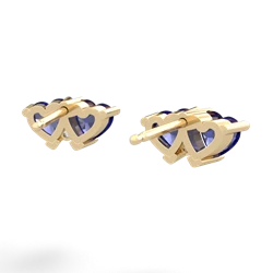 Lab Sapphire Sweethearts 14K Yellow Gold earrings E5260