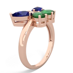 Lab Sapphire Butterfly 14K Rose Gold ring R2215