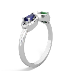 Lab Sapphire Infinity 14K White Gold ring R5050