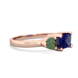 Lab Sapphire Three Stone 14K Rose Gold ring R5235