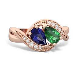 Lab Sapphire Summer Winds 14K Rose Gold ring R5342