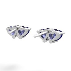 Lab Sapphire Sweethearts 14K White Gold earrings E5260