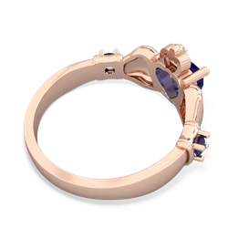 Lab Ruby Claddagh Keepsake 14K Rose Gold ring R5245