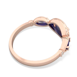 Lab Pink Sapphire Milgrain Marquise 14K Rose Gold ring R5700