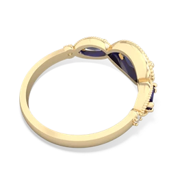 Amethyst Milgrain Marquise 14K Yellow Gold ring R5700