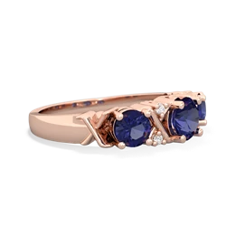 London Topaz Hugs And Kisses 14K Rose Gold ring R5016