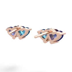 Lab Sapphire Sweethearts 14K Rose Gold earrings E5260