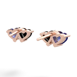 Lab Sapphire Sweethearts 14K Rose Gold earrings E5260