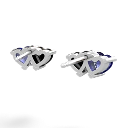 Lab Sapphire Sweethearts 14K White Gold earrings E5260