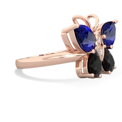 Lab Sapphire Butterfly 14K Rose Gold ring R2215