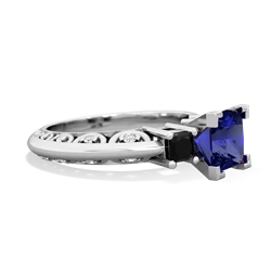 Lab Sapphire Eternal Embrace Engagement 14K White Gold ring C2001