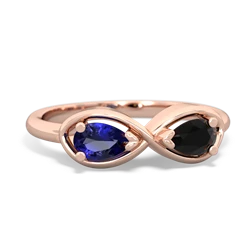 Lab Sapphire Infinity 14K Rose Gold ring R5050