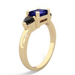 Lab Sapphire Three Stone 14K Yellow Gold ring R5235