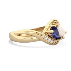 Lab Sapphire Summer Winds 14K Yellow Gold ring R5342