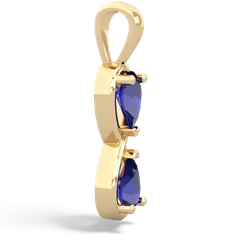 Lab Sapphire Infinity 14K Yellow Gold pendant P5050