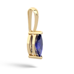 Lab Sapphire 8X4 Marquise 14K Yellow Gold pendant P1701