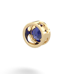 Lab Sapphire 6Mm Slide 14K Yellow Gold pendant P3786