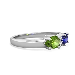 Lab Sapphire Pear Bowtie 14K White Gold ring R0865