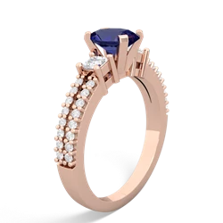 Lab Sapphire Classic 7X5mm Oval Engagement 14K Rose Gold ring R26437VL