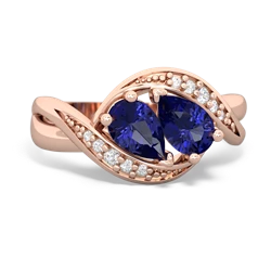 Lab Sapphire Summer Winds 14K Rose Gold ring R5342