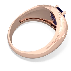 Lab Sapphire Men's Crossroads 14K Rose Gold ring R0361