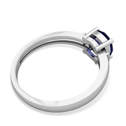 Lab Sapphire Simply Elegant Cushion 14K White Gold ring R2489