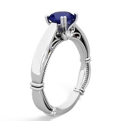 Lab Sapphire Renaissance 14K White Gold ring R27806RD