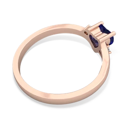 Lab Sapphire Delicate Heart 14K Rose Gold ring R0203