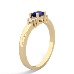 Lab Sapphire Simply Elegant East-West 14K Yellow Gold ring R2480