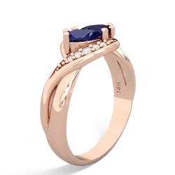 Lab Sapphire Summer Winds 14K Rose Gold ring R5342